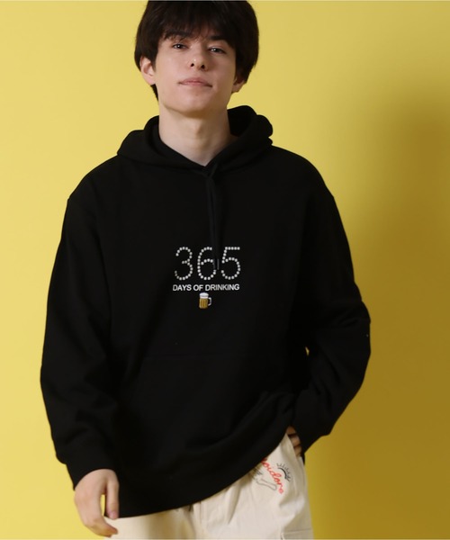 JACKROSE（ジャックローズ）の「YOIDORE ﾋﾞｰﾙ好き ｽｳｪｯﾄﾊﾟｰｶｰ（パーカー・メンズ・ブラック/ライトグレー・M/L/XL）」の2枚目の写真