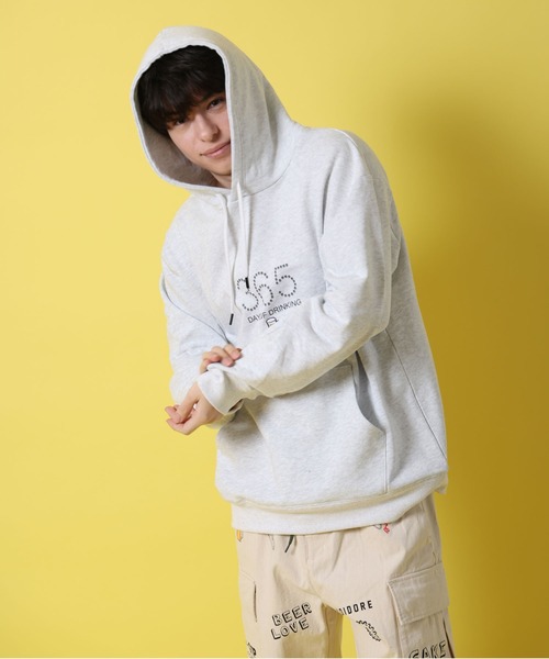 JACKROSE（ジャックローズ）の「YOIDORE ﾋﾞｰﾙ好き ｽｳｪｯﾄﾊﾟｰｶｰ（パーカー・メンズ・ブラック/ライトグレー・M/L/XL）」の20枚目の写真