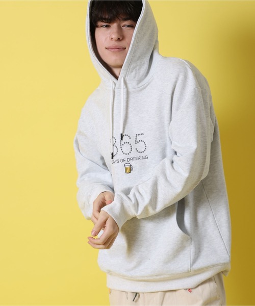 JACKROSE（ジャックローズ）の「YOIDORE ﾋﾞｰﾙ好き ｽｳｪｯﾄﾊﾟｰｶｰ（パーカー・メンズ・ブラック/ライトグレー・M/L/XL）」の19枚目の写真