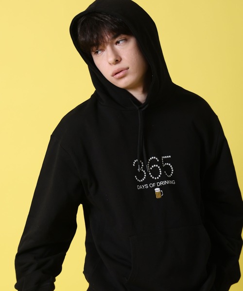 JACKROSE（ジャックローズ）の「YOIDORE ﾋﾞｰﾙ好き ｽｳｪｯﾄﾊﾟｰｶｰ（パーカー・メンズ・ブラック/ライトグレー・M/L/XL）」の4枚目の写真