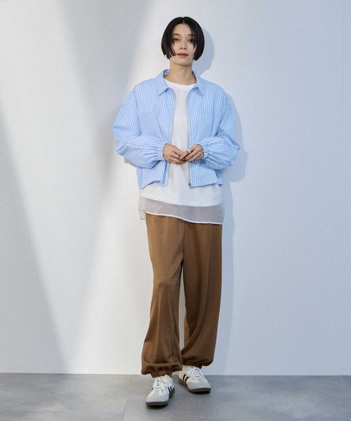 Mac-House（マックハウス）の「milli de l'air スイングトップシャツ（シャツ/ブラウス・レディース・ブラウン/ブルー・M）」の13枚目の写真
