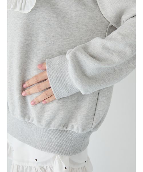 gelato pique（ジェラートピケ）の「【WhiteDay】ピローモチーフ裏毛プルオーバー（ルームウェア/パジャマ・レディース・ピンク/オフホワイト/グレー・F）」の6枚目の写真