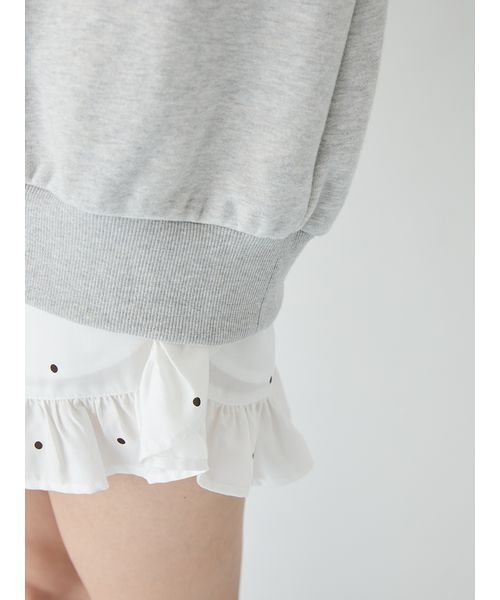 gelato pique（ジェラートピケ）の「【WhiteDay】ピローモチーフ裏毛プルオーバー（ルームウェア/パジャマ・レディース・ピンク/オフホワイト/グレー・F）」の7枚目の写真