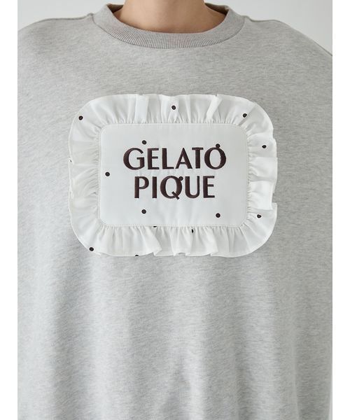 gelato pique（ジェラートピケ）の「【WhiteDay】ピローモチーフ裏毛プルオーバー（ルームウェア/パジャマ・レディース・ピンク/オフホワイト/グレー・F）」の8枚目の写真