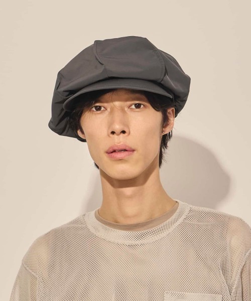 arth（アース）の「arth  Teck Fabric Tuck Cas / アース（キャスケット・メンズ・ベージュ/ダークグレー・60cm/58cm）」の2枚目の写真