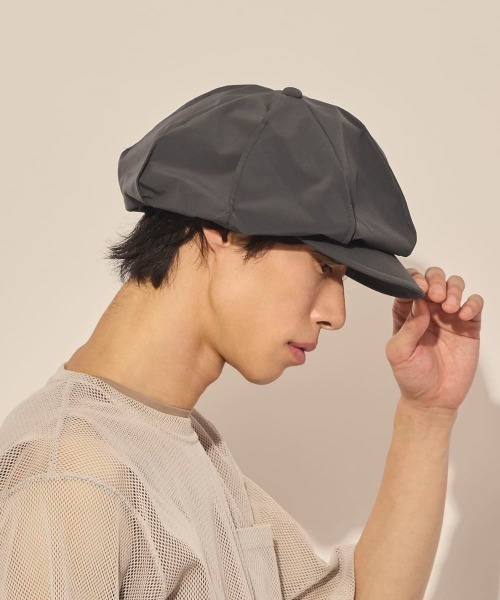 arth（アース）の「arth  Teck Fabric Tuck Cas / アース（キャスケット・メンズ・ベージュ/ダークグレー・60cm/58cm）」の5枚目の写真