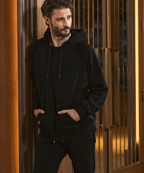 1PIU1UGUALE3  RELAX （ウノピゥウノウグァーレトレ リラックス）の「1PIU1UGUALE3 RELAX(ウノピゥウノウグァーレトレ リラックス)カットオフ スウェットプルオーバーパーカー（パーカー・メンズ・ブラック/グレー・XL/L/M/S/XXL）」の9枚目の写真