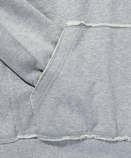 1PIU1UGUALE3  RELAX （ウノピゥウノウグァーレトレ リラックス）の「1PIU1UGUALE3 RELAX(ウノピゥウノウグァーレトレ リラックス)カットオフ スウェットプルオーバーパーカー（パーカー・メンズ・ブラック/グレー・XL/L/M/S/XXL）」の18枚目の写真