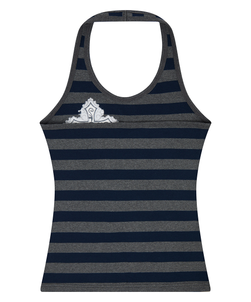 LUVISTRUE（ラヴイズトゥルー）の「EL CROSS HALTER NECK TOP(CHARCOAL)（Tシャツ/カットソー・レディース・その他・FREE）」の3枚目の写真