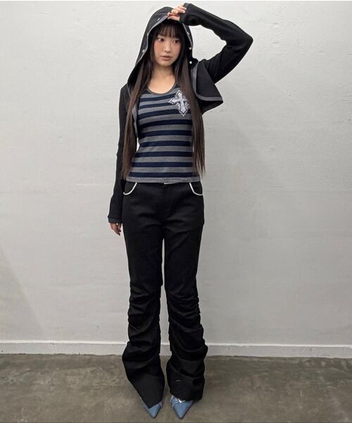 LUVISTRUE（ラヴイズトゥルー）の「EL CROSS HALTER NECK TOP(CHARCOAL)（Tシャツ/カットソー・レディース・その他・FREE）」の9枚目の写真
