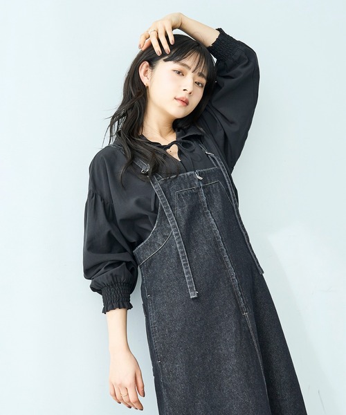 mil(ミル)の「スキッパー フーディー シャツ【586134】(シャツ/ブラウス・レディース・アイボリー/ブラック/ベージュ・XS/S)」の22枚目の写真