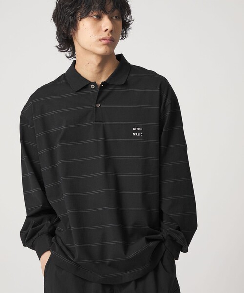 CITEN(シテン)の「<CITEN>ピンボーダーポロシャツ(ポロシャツ・メンズ・ホワイト/ブラック・L/M)」の1枚目の写真