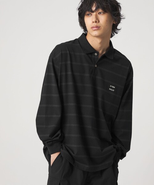 CITEN(シテン)の「<CITEN>ピンボーダーポロシャツ(ポロシャツ・メンズ・ホワイト/ブラック・L/M)」の3枚目の写真