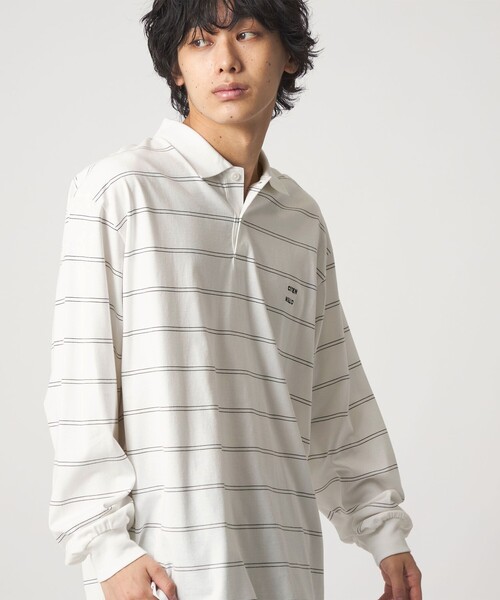 CITEN(シテン)の「<CITEN>ピンボーダーポロシャツ(ポロシャツ・メンズ・ホワイト/ブラック・L/M)」の6枚目の写真