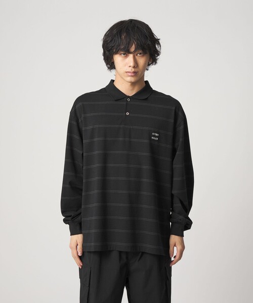 CITEN(シテン)の「<CITEN>ピンボーダーポロシャツ(ポロシャツ・メンズ・ホワイト/ブラック・L/M)」の8枚目の写真