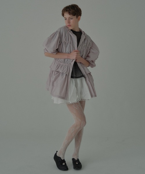 HONEY MI HONEY（ハニーミーハニー）の「taffeta frill peplum blouson（ブルゾン・レディース・ブラック/ピンク/ホワイト・FREE）」の18枚目の写真