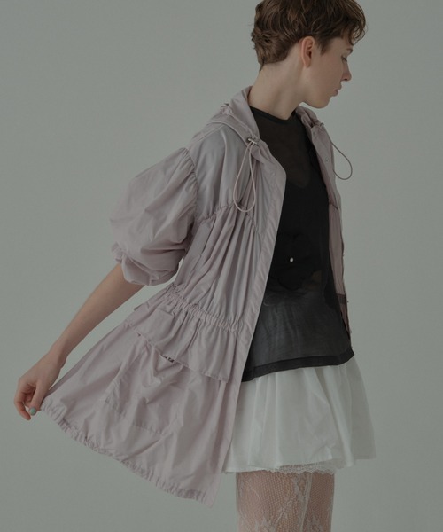HONEY MI HONEY（ハニーミーハニー）の「taffeta frill peplum blouson（ブルゾン・レディース・ブラック/ピンク/ホワイト・FREE）」の17枚目の写真
