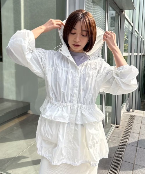 HONEY MI HONEY（ハニーミーハニー）の「taffeta frill peplum blouson（ブルゾン・レディース・ブラック/ピンク/ホワイト・FREE）」の21枚目の写真