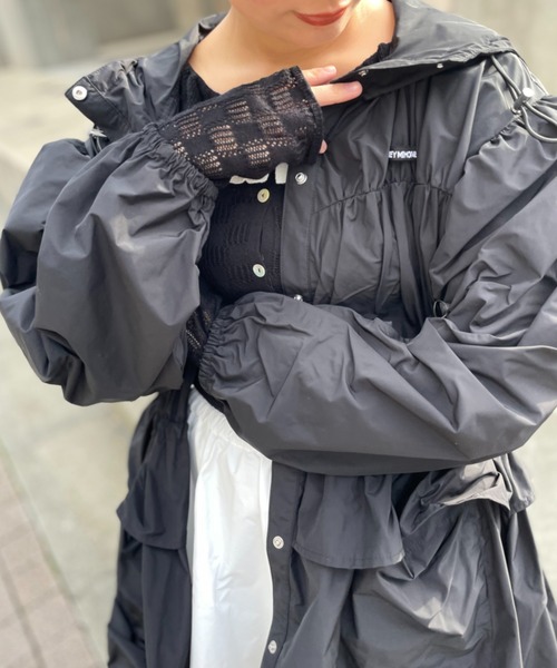 HONEY MI HONEY（ハニーミーハニー）の「taffeta frill peplum blouson（ブルゾン・レディース・ブラック/ピンク/ホワイト・FREE）」の12枚目の写真