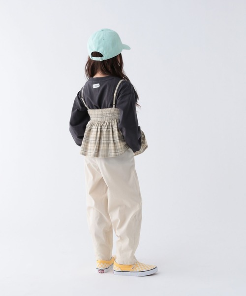 BAYFLOW（ベイフロー）の「[大人とお揃い♪]Feels FLOWチェックキャミ(KIDS)（キャミソール・キッズ・ブラック/アイボリー・110cm/150cm/130cm）」の12枚目の写真