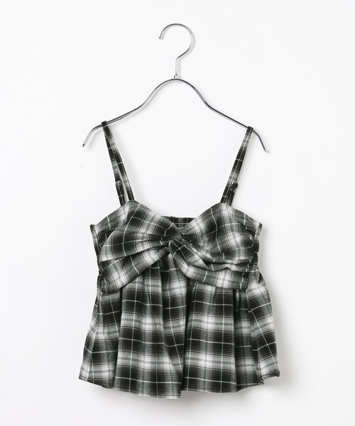 BAYFLOW（ベイフロー）の「[大人とお揃い♪]Feels FLOWチェックキャミ(KIDS)（キャミソール・キッズ・ブラック/アイボリー・110cm/150cm/130cm）」の14枚目の写真