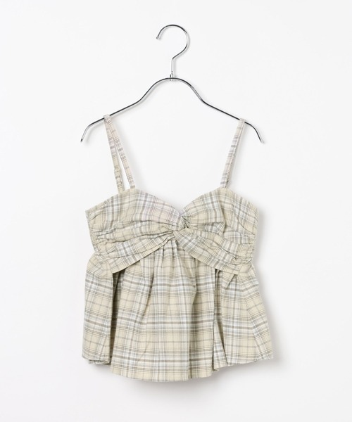 BAYFLOW（ベイフロー）の「[大人とお揃い♪]Feels FLOWチェックキャミ(KIDS)（キャミソール・キッズ・ブラック/アイボリー・110cm/150cm/130cm）」の21枚目の写真