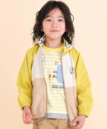 SLAP SLIP（スラップスリップ）の「はたらく車・恐竜ラグランリバーシブルタフタジャケット(80~130cm)（ナイロンジャケット）」