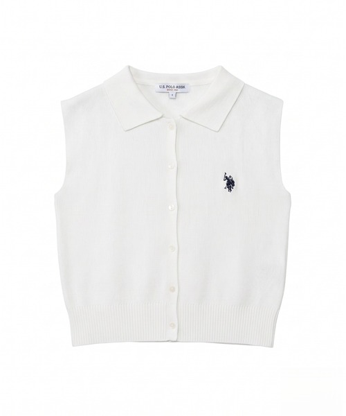 U.S. POLO ASSN.(ユーエスポロアッスン)の「【Ada.別注 U.S. POLO ASSN】襟付き ノースリーブ ニット ◎(ニット/セーター・レディース・オフホワイト/チャコール/レッド・FREE)」の22枚目の写真