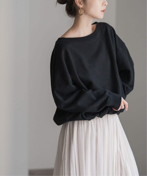 Noble（ノーブル）の「《追加・セットアップ対応》スビンコットンスウェットトップス（スウェット・レディース・ブラック/アイボリー・FREE）」の7枚目の写真