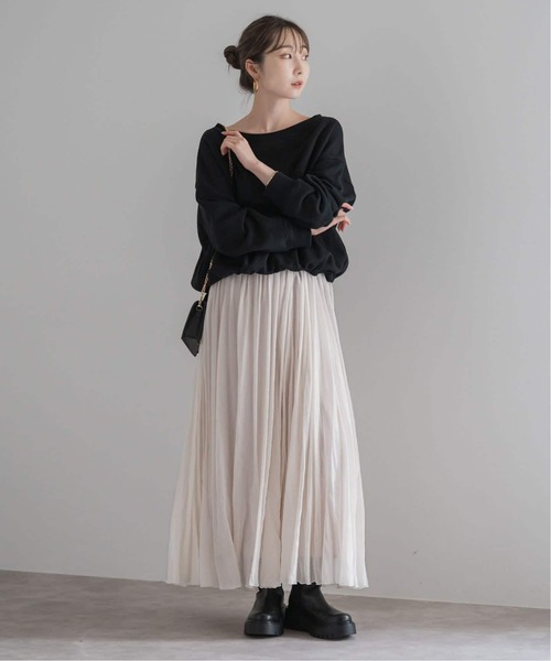 Noble（ノーブル）の「《追加・セットアップ対応》スビンコットンスウェットトップス（スウェット・レディース・ブラック/アイボリー・FREE）」の10枚目の写真