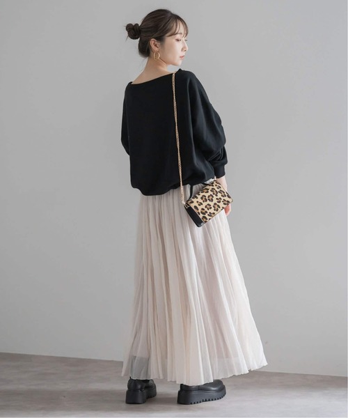 Noble（ノーブル）の「《追加・セットアップ対応》スビンコットンスウェットトップス（スウェット・レディース・ブラック/アイボリー・FREE）」の12枚目の写真