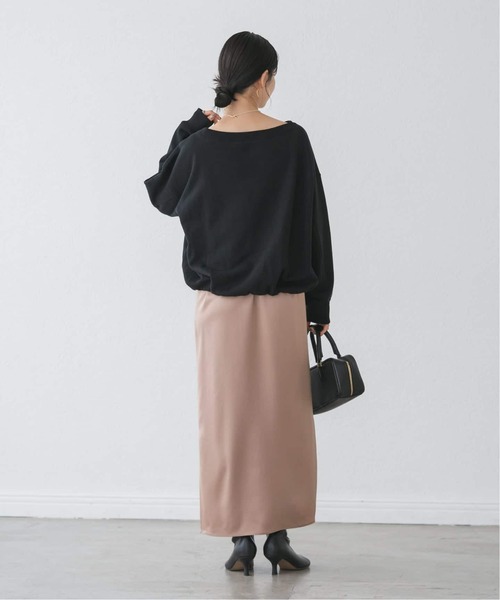 Noble（ノーブル）の「《追加・セットアップ対応》スビンコットンスウェットトップス（スウェット・レディース・ブラック/アイボリー・FREE）」の15枚目の写真