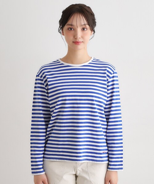 LAURA ASHLEY(ローラアシュレイ)の「【日本製/ワンマイルウエア】コットン ボーダー裏毛長袖Tシャツ(Tシャツ/カットソー・レディース・ブラック系2/ブルー系2・38)」の11枚目の写真
