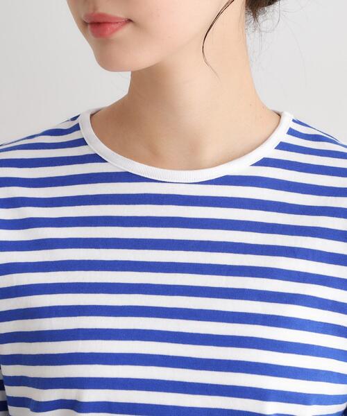 LAURA ASHLEY(ローラアシュレイ)の「【日本製/ワンマイルウエア】コットン ボーダー裏毛長袖Tシャツ(Tシャツ/カットソー・レディース・ブラック系2/ブルー系2・38)」の14枚目の写真