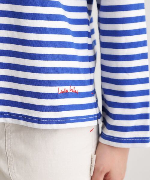 LAURA ASHLEY(ローラアシュレイ)の「【日本製/ワンマイルウエア】コットン ボーダー裏毛長袖Tシャツ(Tシャツ/カットソー・レディース・ブラック系2/ブルー系2・38)」の16枚目の写真