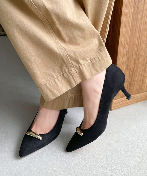 6.5cmポインテッドメタルモチーフパンプス（パンプス）｜LE TALON