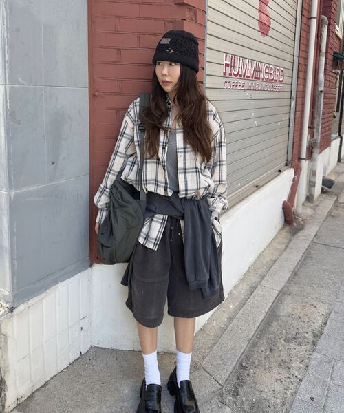TEN PAST SEVEN(テン ファスト セブン)の「ライトチェックオーバーシャツ (2カラー)(シャツ/ブラウス・メンズ・ピンク/ベージュ・SMALL/MEDIUM/LARGE)」の10枚目の写真