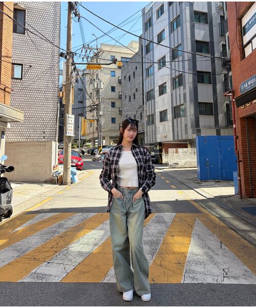 TEN PAST SEVEN(テン ファスト セブン)の「ライトチェックオーバーシャツ (2カラー)(シャツ/ブラウス・メンズ・ピンク/ベージュ・SMALL/MEDIUM/LARGE)」の7枚目の写真
