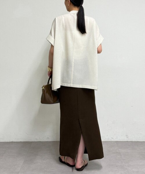 LOUNGEDRESS（ラウンジドレス）の「スラブWジャケット（ベスト・レディース・ライトベージュ・FREE）」の6枚目の写真