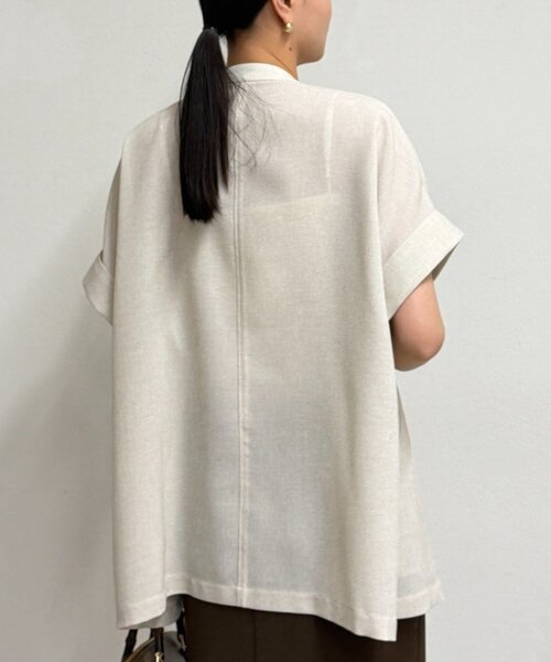 LOUNGEDRESS（ラウンジドレス）の「スラブWジャケット（ベスト・レディース・ライトベージュ・FREE）」の10枚目の写真