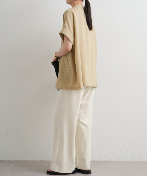 LOUNGEDRESS（ラウンジドレス）の「スラブWジャケット（ベスト・レディース・ライトベージュ・FREE）」の13枚目の写真