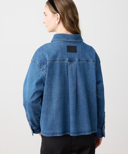 LE SOUK HOLIDAY（ルスークホリデー）の「ストレッチデニムシャツ（シャツ/ブラウス・レディース・ネイビー/ブルー・L/M）」の8枚目の写真