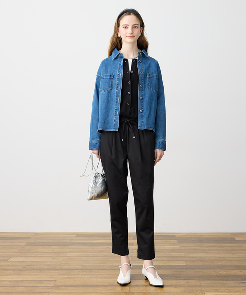 LE SOUK HOLIDAY（ルスークホリデー）の「ストレッチデニムシャツ（シャツ/ブラウス・レディース・ネイビー/ブルー・L/M）」の17枚目の写真