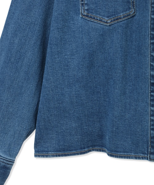 LE SOUK HOLIDAY（ルスークホリデー）の「ストレッチデニムシャツ（シャツ/ブラウス・レディース・ネイビー/ブルー・L/M）」の22枚目の写真