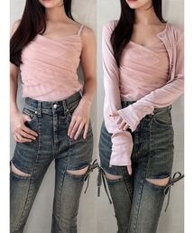 RESEXXY | チュールドッキングアンサンブルトップス(カーディガン/ボレロ)