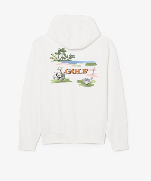 LACOSTE(ラコステ)の「フリース切り替えゴルフプリントパーカー(パーカー・メンズ・ホワイト・5/3/4)」の5枚目の写真