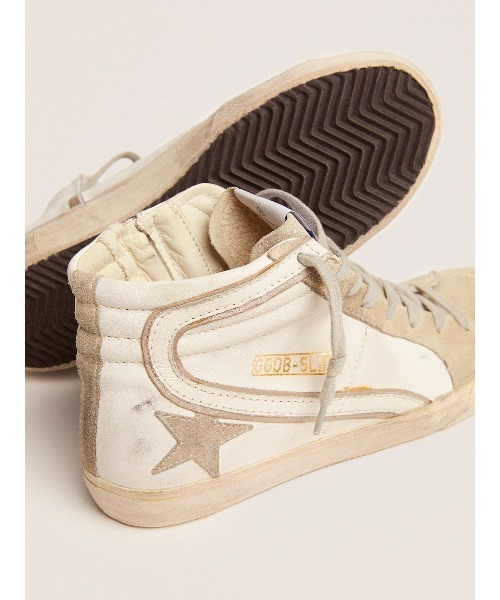 GOLDEN GOOSE（ゴールデングース）の「レディース Slide アイスグレースエードスター＆ホワイトフラッシュ（スニーカー・レディース・ホワイト・36/37/38/39/40）」の4枚目の写真