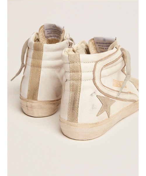 GOLDEN GOOSE（ゴールデングース）の「レディース Slide アイスグレースエードスター＆ホワイトフラッシュ（スニーカー・レディース・ホワイト・36/37/38/39/40）」の5枚目の写真