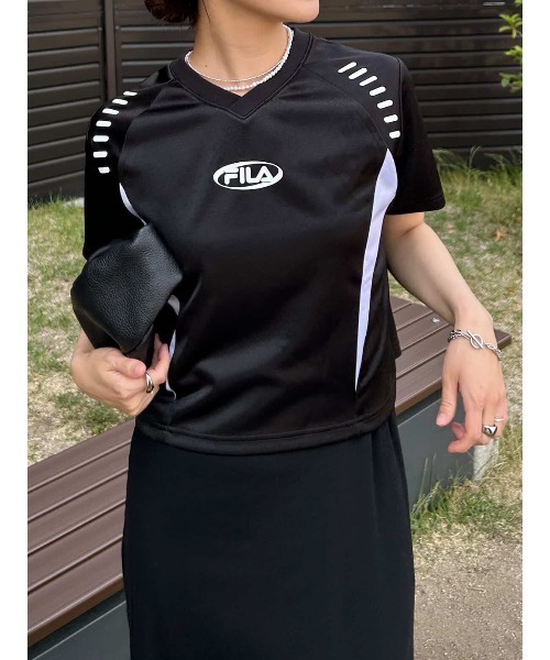 FILA(フィラ)の「FOOTBALL TEE(Tシャツ/カットソー・レディース・シルバー/ブラック/ホワイト・XL/L/M)」の8枚目の写真