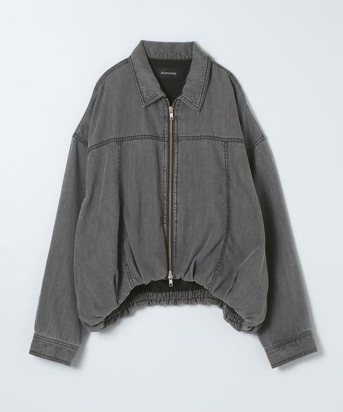 JEANASIS（ジーナシス）の「【WEB限定】デニムZIPバルーンブルゾン/653184（ブルゾン・レディース・ブラック系その他/ブルー系その他・FREE）」の2枚目の写真